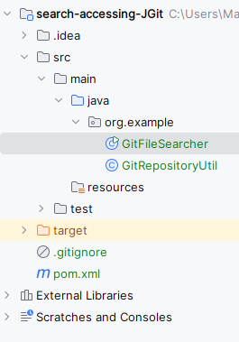 Searching and Accessing a File Using JGit